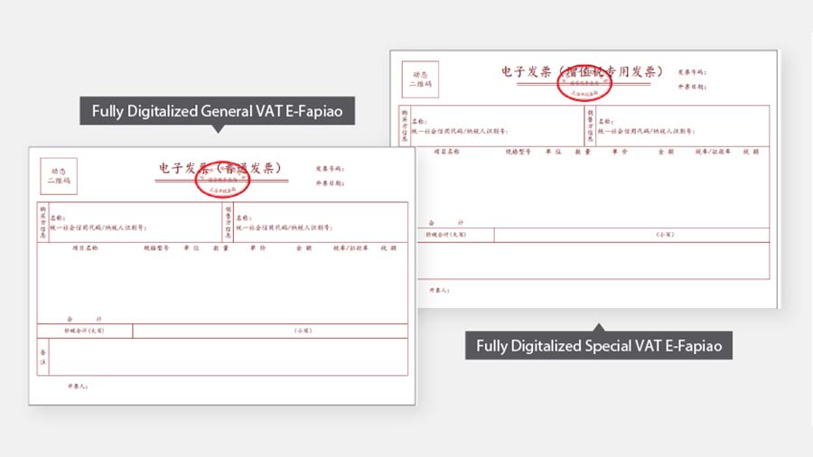 fully digitalized VAT fapiao